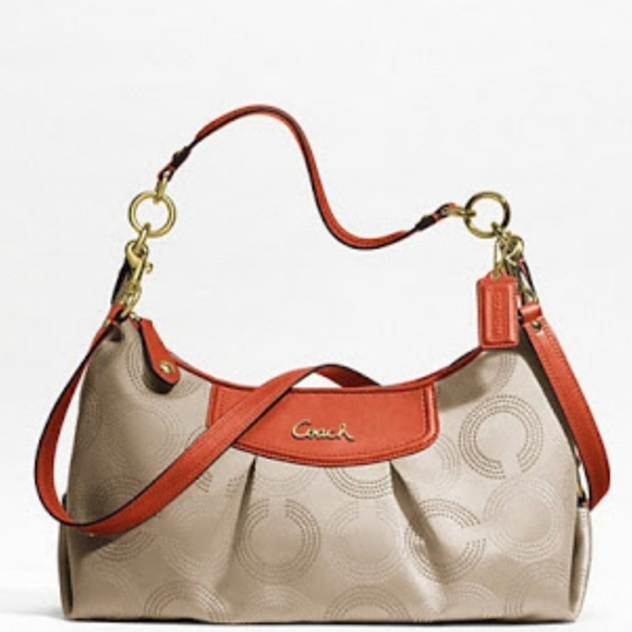 COACH Ashley Dotted Op Art Convertible Hobo F20031 Size 14" X 9" X 6" - Picture 3 of 12